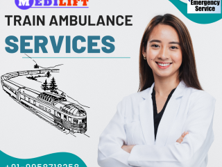 Medilift Train Ambulance Service in Ranchi with Modern Medical Equipment