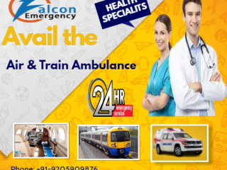 Falcon Train Ambulance Service in Patna is Operational All Day Long to Help Patients