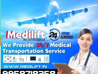 Take Medilift Air Ambulance from Patna to Chennai with Lowest Fares