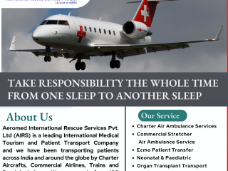 Book Aeromed Air Ambulance Service in Guwahati - Urgent Medical Transportation with Advanced Equipment