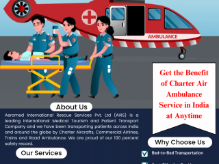 Book Aeromed Air Ambulance in Bagdogra - Safe and Timely