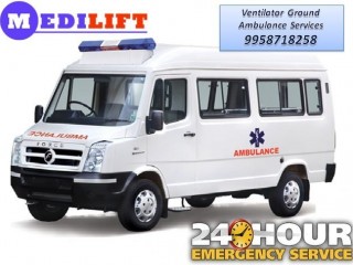 Medilift Ambulance in Danapur, Patna with Medical Equipment and Trained Paramedics
