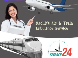 Medilift Train Ambulance Services in Patna with Essential Medical Equipment