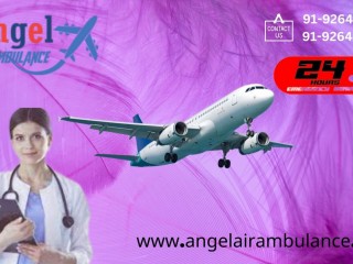 Pick Rescue Air Ambulance Services in Bangalore by Angel with Medical Care