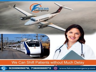Use the Safest ICU Train Ambulance in Kolkata with Medical Facility by Falcon