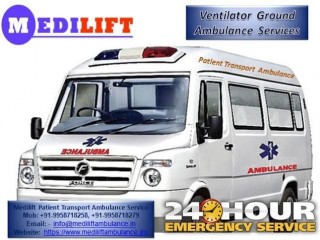 Medilift Road Ambulance Service in Kankarbagh, Patna at the Cheapest Price