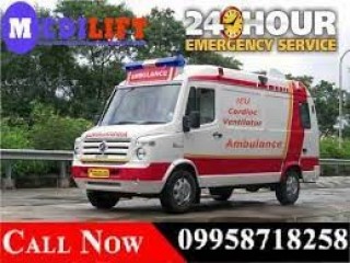 Hire Medilift Ambulance Service in Boring Road, Patna at the Lowest Price