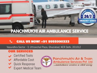 Get the Most Advanced Panchmukhi Air Ambulance Services in Raipur with Medical Crew