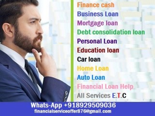 We offer financial loans WhatsApp +918929509036