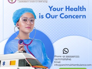 Panchmukhi Road Ambulance Services in New Friends colony, Delhi  with Outstanding Monitoring