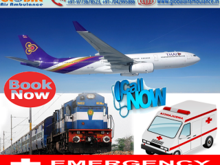 Global Air Ambulance Service in Jamshedpur with life Sustaining ICU Setup