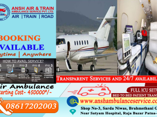 Try Emergency Air Ambulance Services in Kolkata